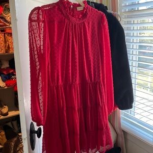 Red long sleeve Altar’d state dresss